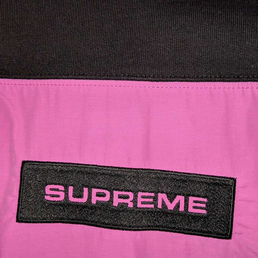 Authentic pink and black SUPREME crew neck